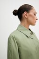 United Colors of Benetton płaszcz damski bawełniany zielony 2QJYDN09K