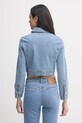 Odzież United Colors of Benetton kurtka jeansowa damska bawełniana z elastanem 2S90DN095 niebieski