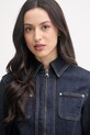 United Colors of Benetton kurtka jeansowa damska bawełniana z elastanem granatowy 2S90DN095