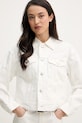 Calvin Klein Jeans jakna ženska od pamuka bež LV047F776G