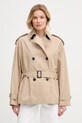 Tommy Hilfiger cappotto trench corto da donna in cotone beige WW0WW49586