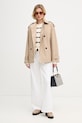 Tommy Hilfiger cappotto trench corto da donna in cotone WW0WW49586 beige SS26
