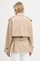 Abbigliamento Tommy Hilfiger cappotto trench corto da donna in cotone WW0WW49586 beige
