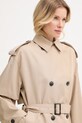 Tommy Hilfiger cappotto trench corto da donna in cotone beige WW0WW49586