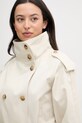 Tommy Hilfiger cappotto trench corto da donna in cotone beige WW0WW50768