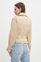 Odzież Guess krótki trencz damski z bawełną FATOU W6GL21.W1954 beżowy