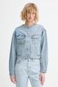 Levi's kurtka jeansowa COLLARLESS SHRUNKEN 90S bez kaptura niebieski 006EZ