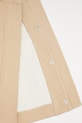 Maison Kitsuné krátká bunda dámská bavlněná QW02106WW9093 béžová