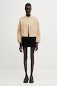Maison Kitsuné krátká bunda dámská bavlněná QW02106WW9093