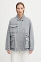 Maison Kitsuné Barn kurtka jeansowa damska szary QW02207WD4021