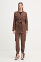 Gaudi kurtka damska z wiskozy 611FD35007 brązowy SS26