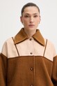 Sessun krótka kurtka damska z wełną brązowy 26213010
