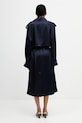 Îmbrăcăminte Anine Bing RICKIE MAXI TRENCH - NAVY trenci cu vâscoză pentru femei A.01.11779.NAV01 bleumarin