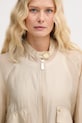 Lola Casademunt kurtka damska z dodatkiem lnu beżowy MS2602022