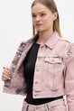 Karl Lagerfeld Jeans džínsová bunda dámska rifľová B2W14035 ružová