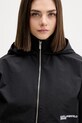Karl Lagerfeld Jeans Αθλητικό μπουφάν γυναικείο με βαμβάκι μαύρο B2W15017