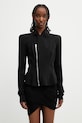 Rick Owens Lilies hanorac cu fermoar pentru femei Princess negru LI01F7703.JCVS
