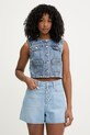 Morgan bezrękawnik damski jeansowy niebieski VCHARMY