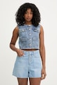 Morgan bezrękawnik damski jeansowy niebieski VCHARMY