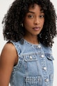 Morgan bezrękawnik damski jeansowy niebieski VCHARMY
