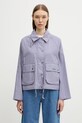 Barbour x Paul Smith Gingham Spey giacca da donna in cotone blu navy LCA0383NY71