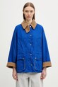 Barbour x Paul Smith Bedale μπουφάν γυναικείο βαμβακερό σκούρο μπλε LCA0391BL71