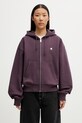 Carhartt WIP W' Hooded Casey Jacket bluza oversize bawełniana damska fioletowy I032642.3MVXX