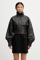Sportmax Spxossido krátka dámska kožená bunda čierna 2612441011600