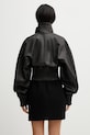 Oblečenie Sportmax Spxossido krátka dámska kožená bunda 2612441011600 čierna