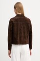 Одежда ViCOLO короткая куртка женская кожаная TAB0174 коричневый