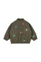 Dziewczynka Konges Sløjd kurtka bomber dziecięca JUNO SEQUIN BOMBER JACKET KS104321.PreSpring zielony