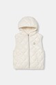 United Colors of Benetton bezrękawnik z kapturem dziecięcy beżowy 21INCJ017.G.Stagionale
