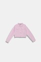 United Colors of Benetton kurtka dziecięca jeansowa fioletowy 2PYACN074.G.Stagionale