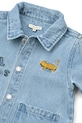 Detská rifľová bunda Liewood Kinsley Placement Denim Overshirt modrá LW20934.PPY2