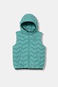 United Colors of Benetton bezrękawnik z kapturem dziecięcy turkusowy 2TWDCJ00R.G.Stagionale