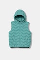 United Colors of Benetton bezrękawnik z kapturem dziecięcy turkusowy 2TWDCJ00R.G.Stagionale