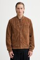 AllSaints kurtka bomber zamszowa nieocieplane brązowy M034LD