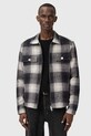 AllSaints jachetă de cămașă din bumbac necaptusit gri M059OD