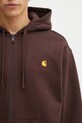 Carhartt WIP bluza Hooded American Script Jacket brązowy I033063.33HXX