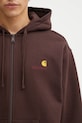 Carhartt WIP bluza Hooded American Script Jacket brązowy I033063.33HXX