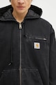Carhartt WIP kurtka jeansowa bawełniana Cleveland Jacket czarny I036258.8906