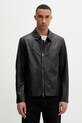 Calvin Klein jakna za muškarce od kože crna LV04LF423G