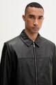 Calvin Klein jakna za muškarce od kože crna LV04LF423G