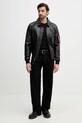 Alpha Industries kurtka skórzana CWU-45/P Leather 266106 czarny SS26