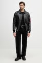 Alpha Industries kurtka skórzana CWU-45/P Leather 266106 czarny SS26