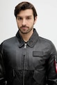 Alpha Industries kurtka skórzana CWU-45/P Leather czarny 266106