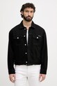 Calvin Klein Jeans prechodná bunda pánska rifľová čierna LV04RF706G