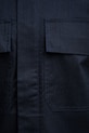 United Colors of Benetton prechodná bunda pánska s prímesou ľanu 2ITGUN074 tmavomodrá