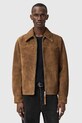 AllSaints kurtka zamszowa DELLCOT nieocieplane brązowy M027LD
