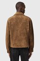 AllSaints kurtka zamszowa DELLCOT M027LD brązowy SS26